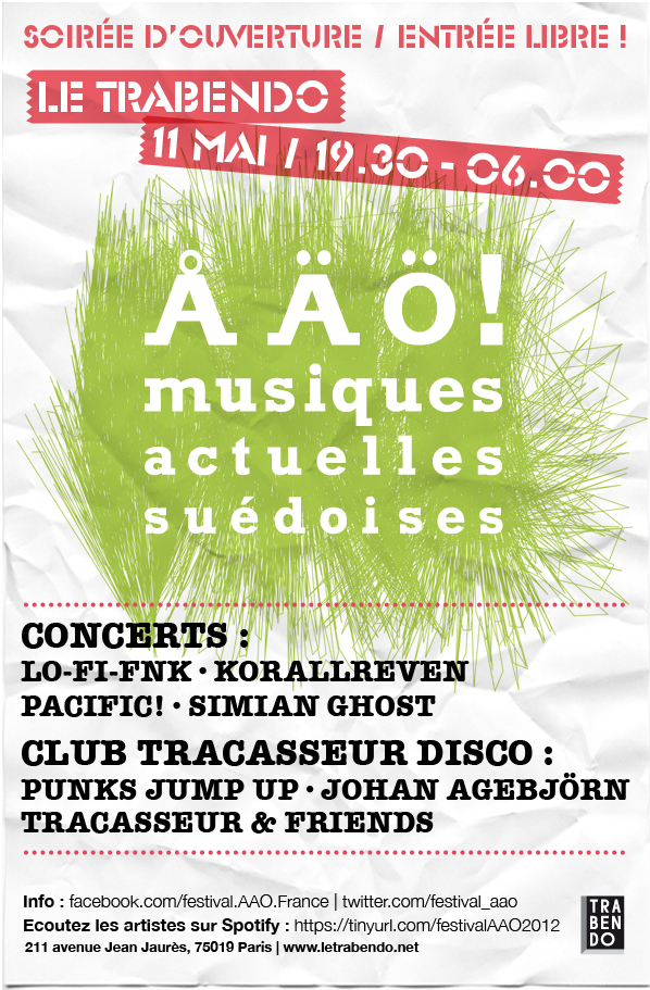 Soirée d'ouverture au Trabendo le 11 mai 2012 ! Entrée gratuite, de 19.30 à l'aube !