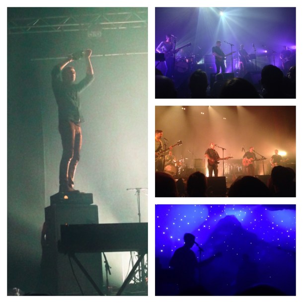 Photo de gauche: Notez la dure tâche du roadie en train de tenir l'ampli, on le devine derrière...